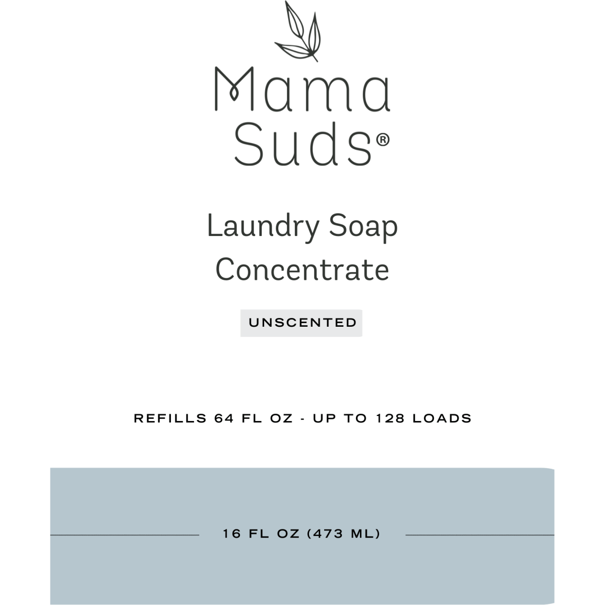 MamaSuds Eco Friendly Laundry Soap Concentrate Pouch Refill with Essential Oils - 