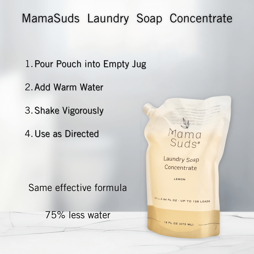MamaSuds Eco Friendly Laundry Soap Concentrate Pouch Refill with Essential Oils - 