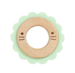 Goosewaddle® | Newborn Baby Blankets Toys Teethers Bibs & More Eco - Friendly Lion Mint Animal Teether with Silicone