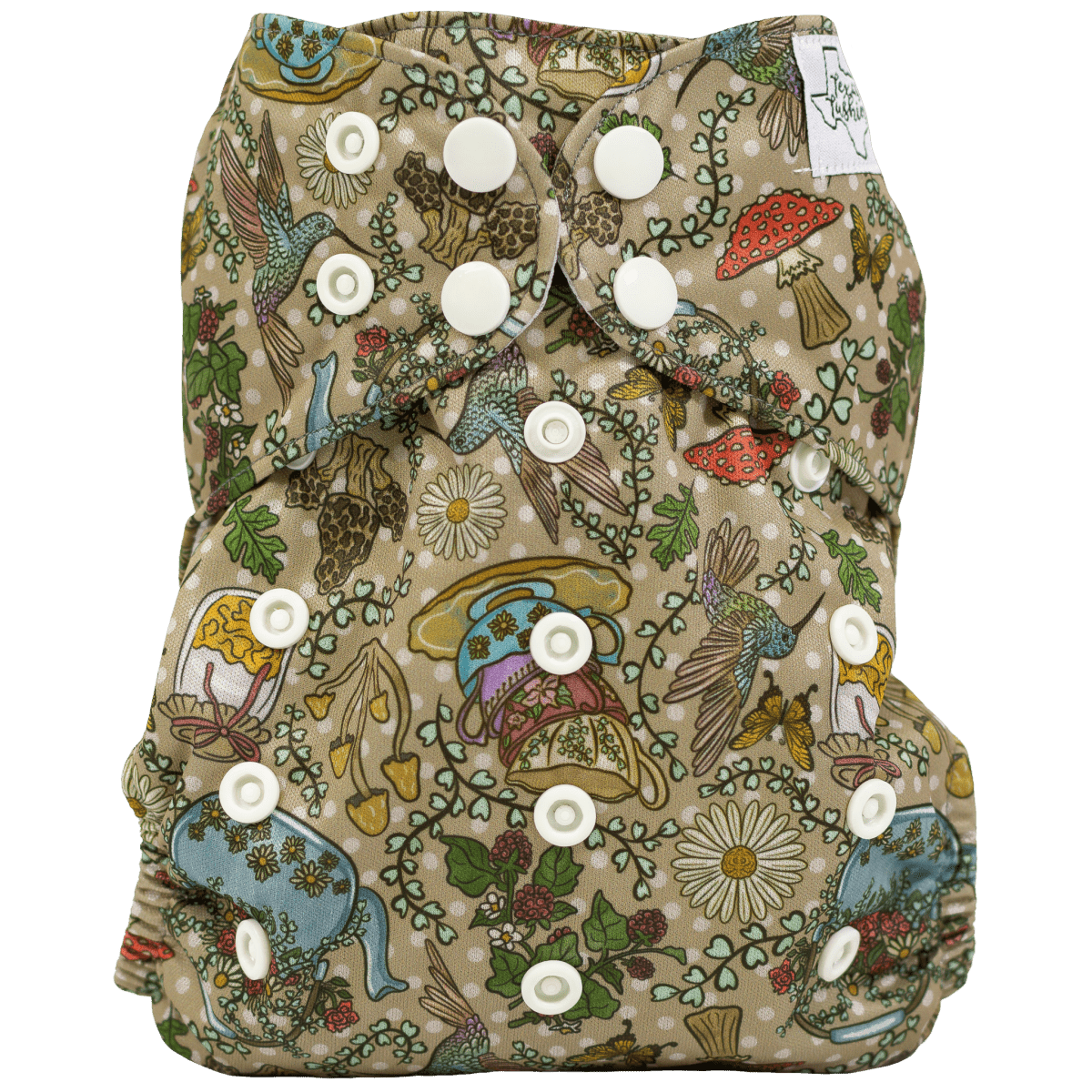 Texas Tushies Eco - Friendly Pocket Cloth Diaper with Slim Fit for Babies 8 to 40 Pounds - 