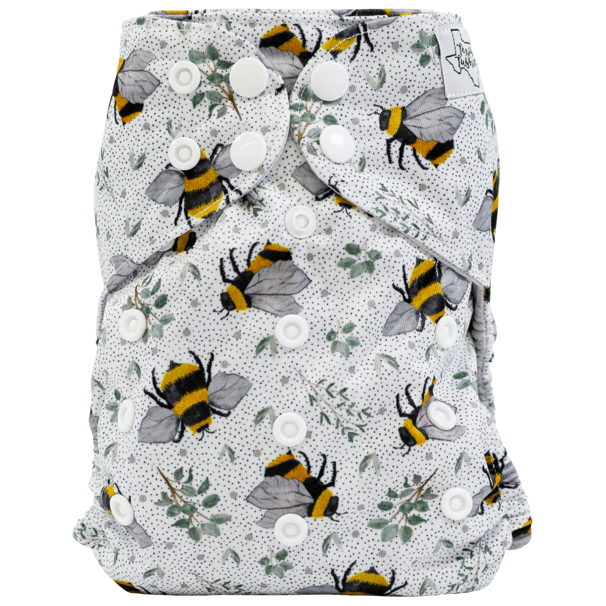 Texas Tushies Eco - Friendly Pocket Cloth Diaper with Slim Fit for Babies 8 to 40 Pounds - 