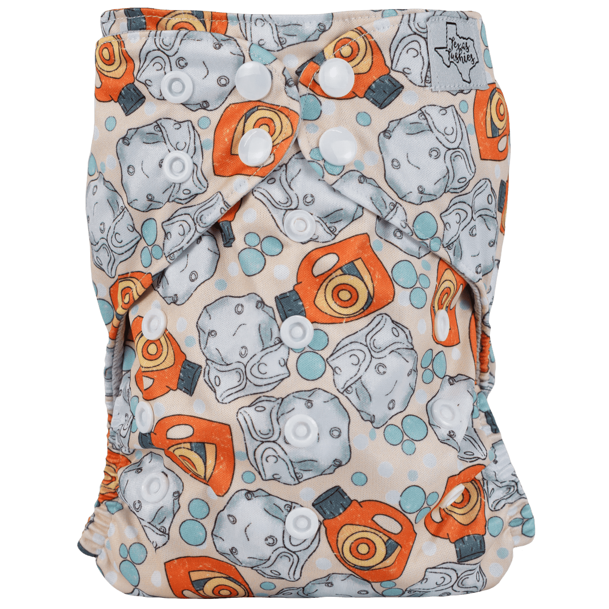 Texas Tushies Eco - Friendly Pocket Cloth Diaper with Slim Fit for Babies 8 to 40 Pounds - 