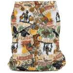 Texas Tushies Eco - Friendly Pocket Cloth Diaper with Slim Fit for Babies 8 to 40 Pounds - 