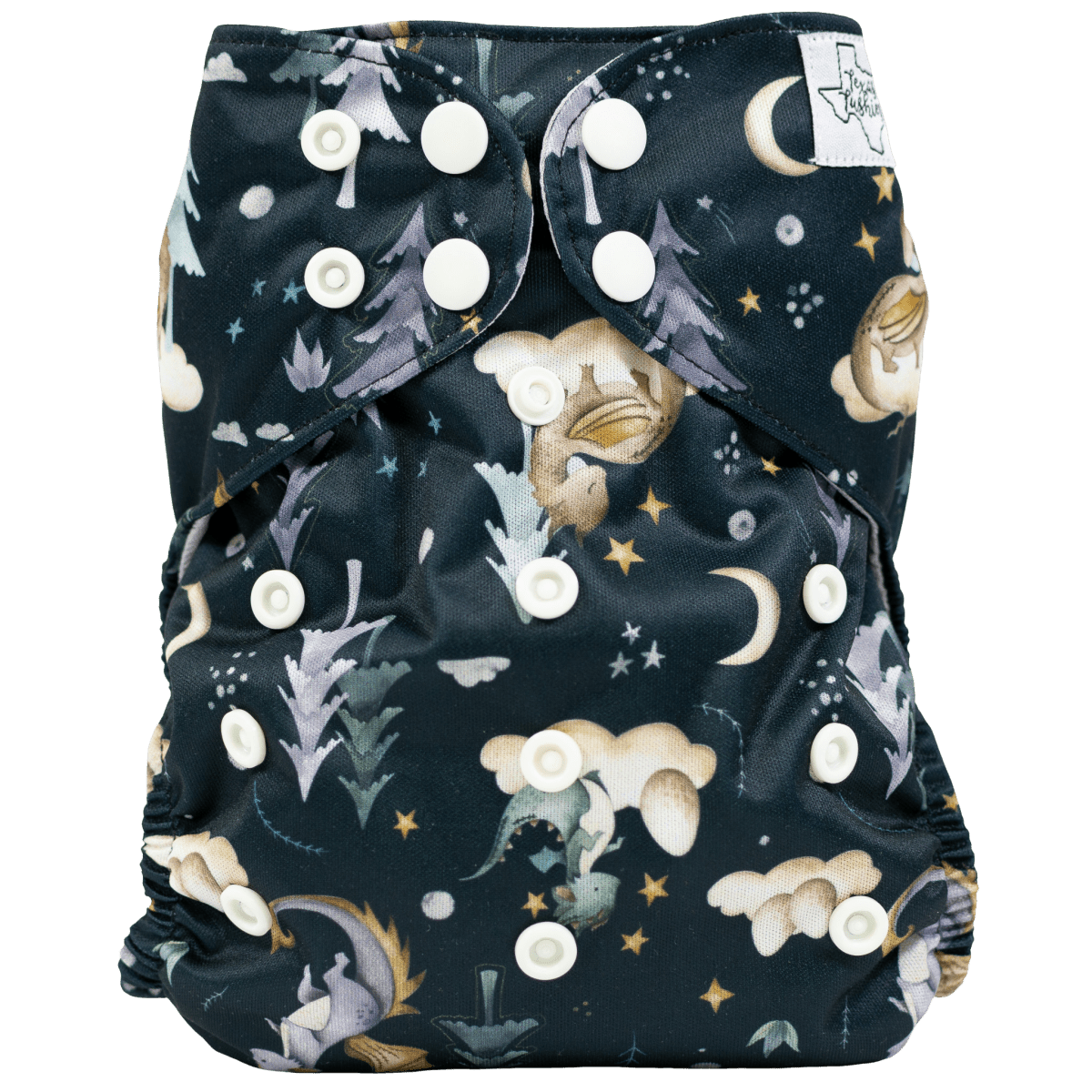 Texas Tushies Eco - Friendly Pocket Cloth Diaper with Slim Fit for Babies 8 to 40 Pounds - 