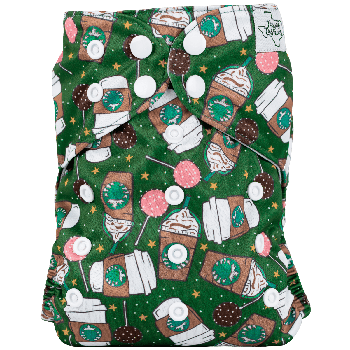 Texas Tushies Eco - Friendly Pocket Cloth Diaper with Slim Fit for Babies 8 to 40 Pounds - 