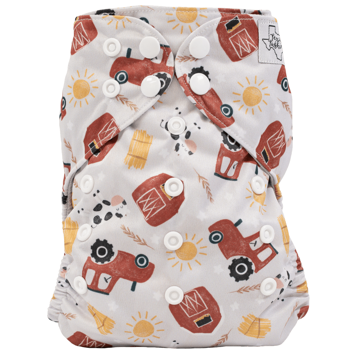 Texas Tushies Eco - Friendly Pocket Cloth Diaper with Slim Fit for Babies 8 to 40 Pounds - 