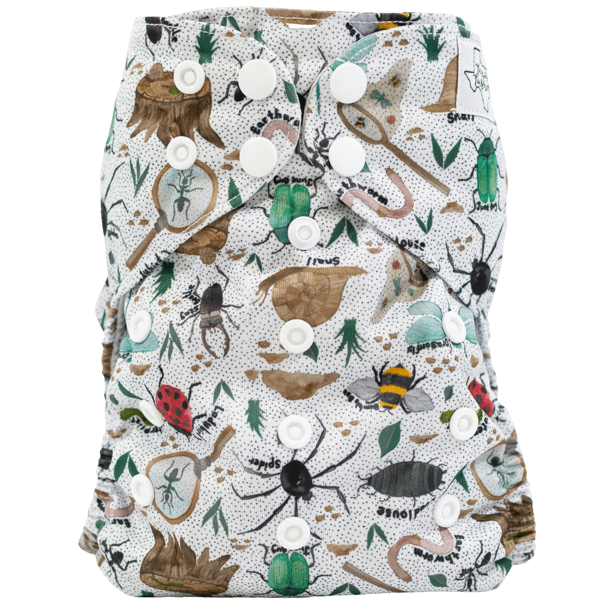 Texas Tushies Eco - Friendly Pocket Cloth Diaper with Slim Fit for Babies 8 to 40 Pounds - 