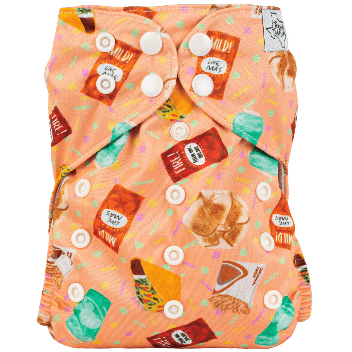 Texas Tushies Eco - Friendly Slim Fit Cloth Diaper for Babies 8 to 40 Pounds - 