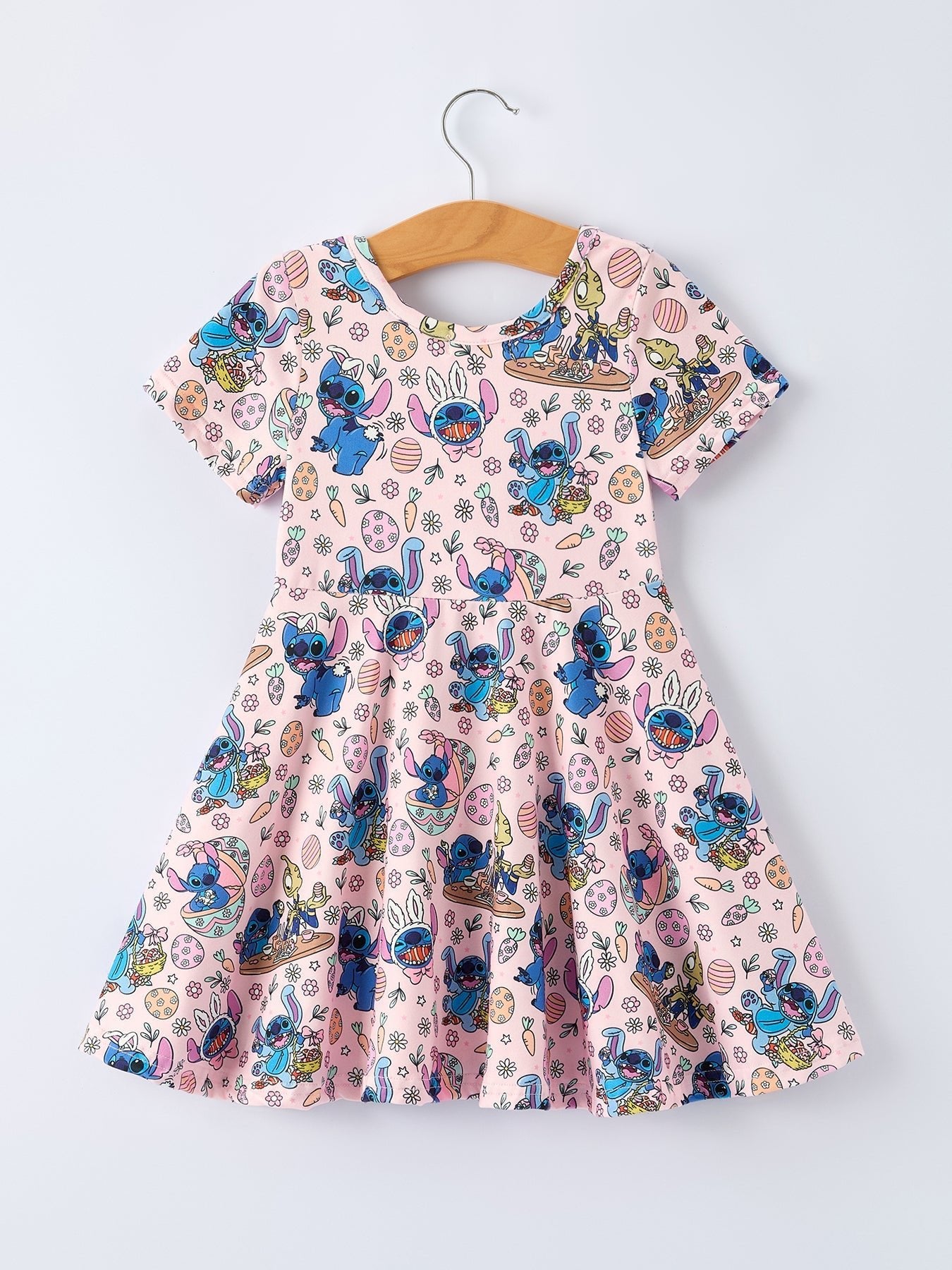 Rylee Faith Designs Egg Character Carrot Print Girls' Dress - 