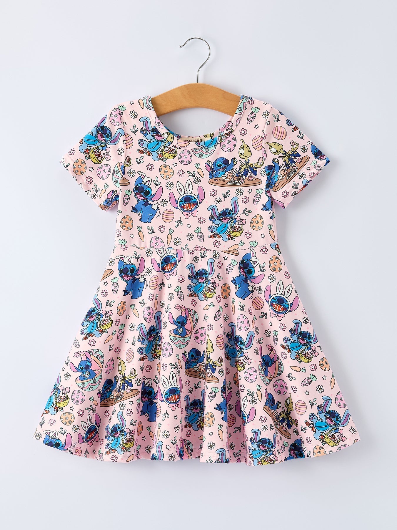 Rylee Faith Designs Egg Character Carrot Print Girls' Dress - 