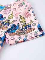 Rylee Faith Designs Egg Character Carrot Print Girls' Dress - 