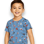 Sweet Bamboo Electric Guitars Pajama Set with Soft Fabric for Kids Summer Comfort - 