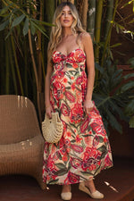 PinkBlush Elegant Floral Maternity Midi Dress with Front Cutout for Stylish Moms - 