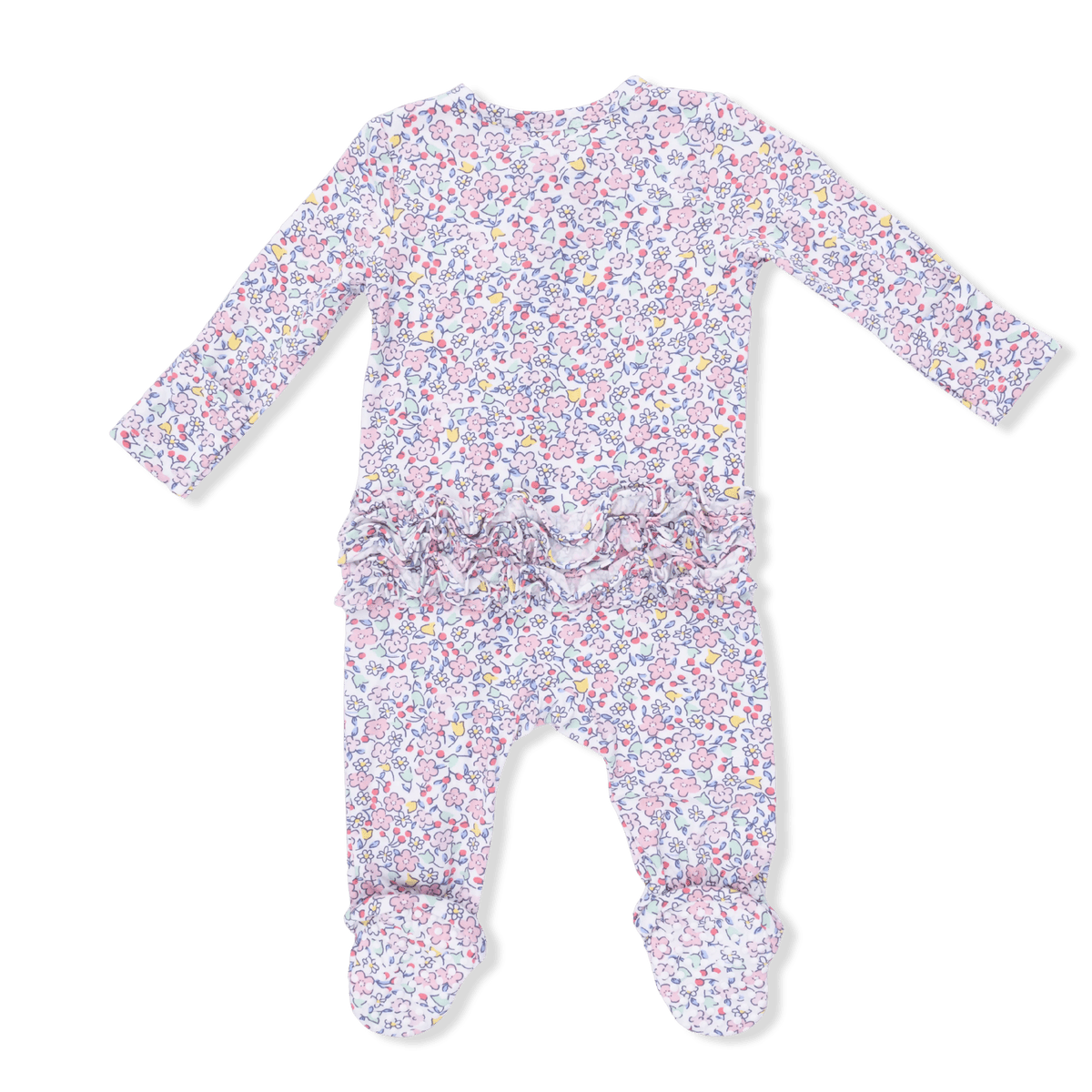 Angel Dear Elizabeth's Garden - 2 Way Ruffle Back Zipper Footie & Swaddle Blanket Set - 