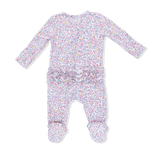 Angel Dear Elizabeth's Garden - 2 Way Ruffle Back Zipper Footie & Swaddle Blanket Set - 