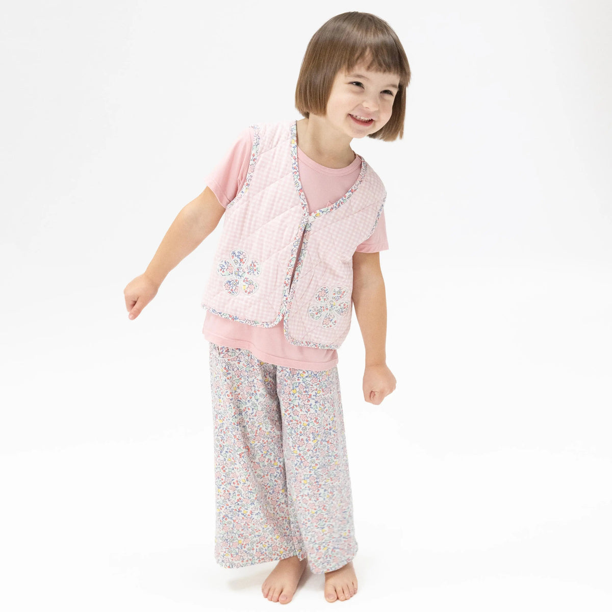 Angel Dear Elizabeth's Garden - Short Sleeve Shirt with Wide Leg Pant - 