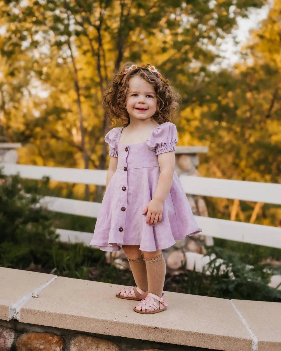 Little Love Bug Co. Ella Sandal with Elastic Entrance for Little Girls Everyday Wear - 