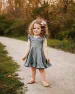 Little Love Bug Co. Ella Sandal with Elastic Entrance for Little Girls Everyday Wear - 