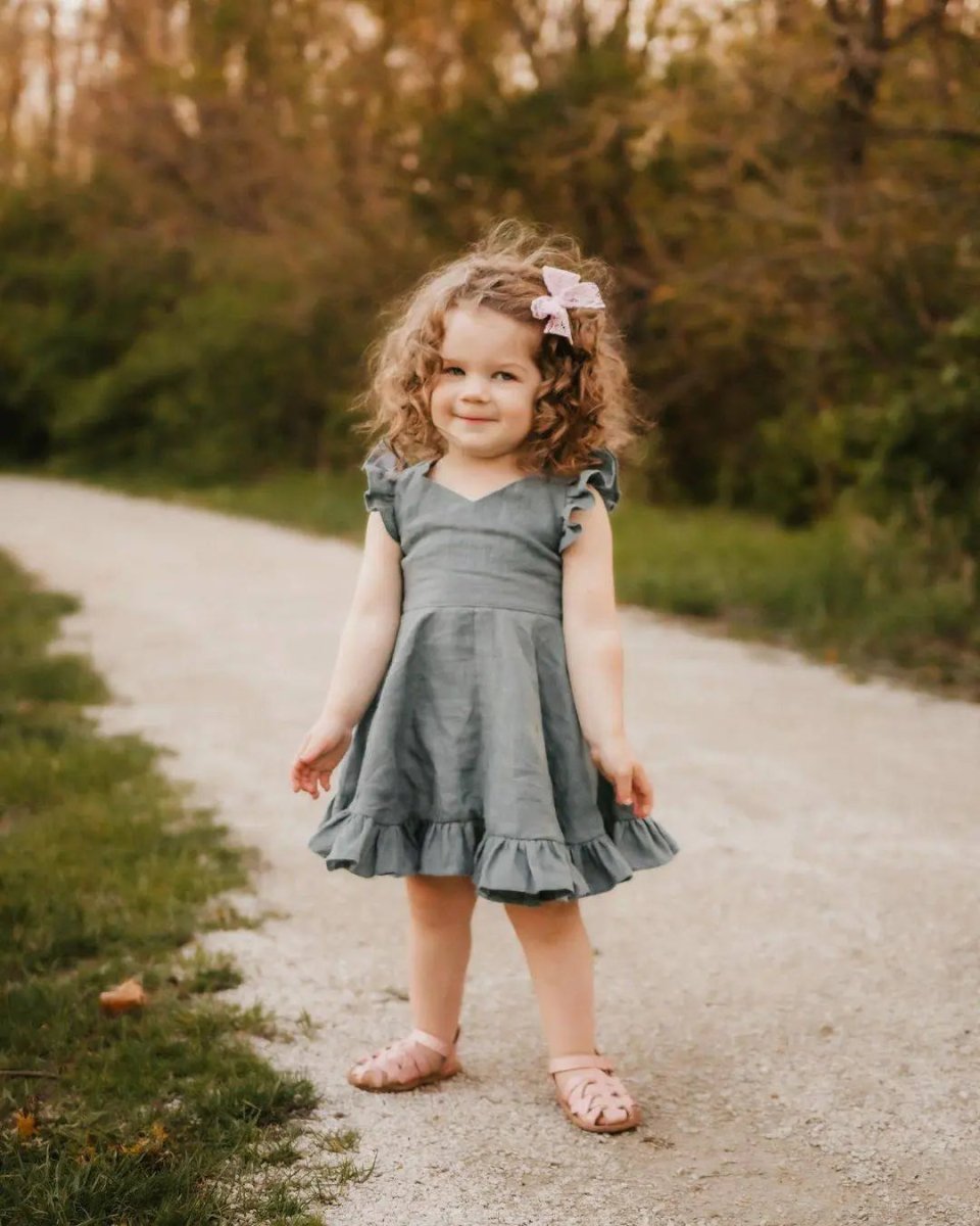 Little Love Bug Co. Ella Sandal with Elastic Entrance for Little Girls Everyday Wear - 