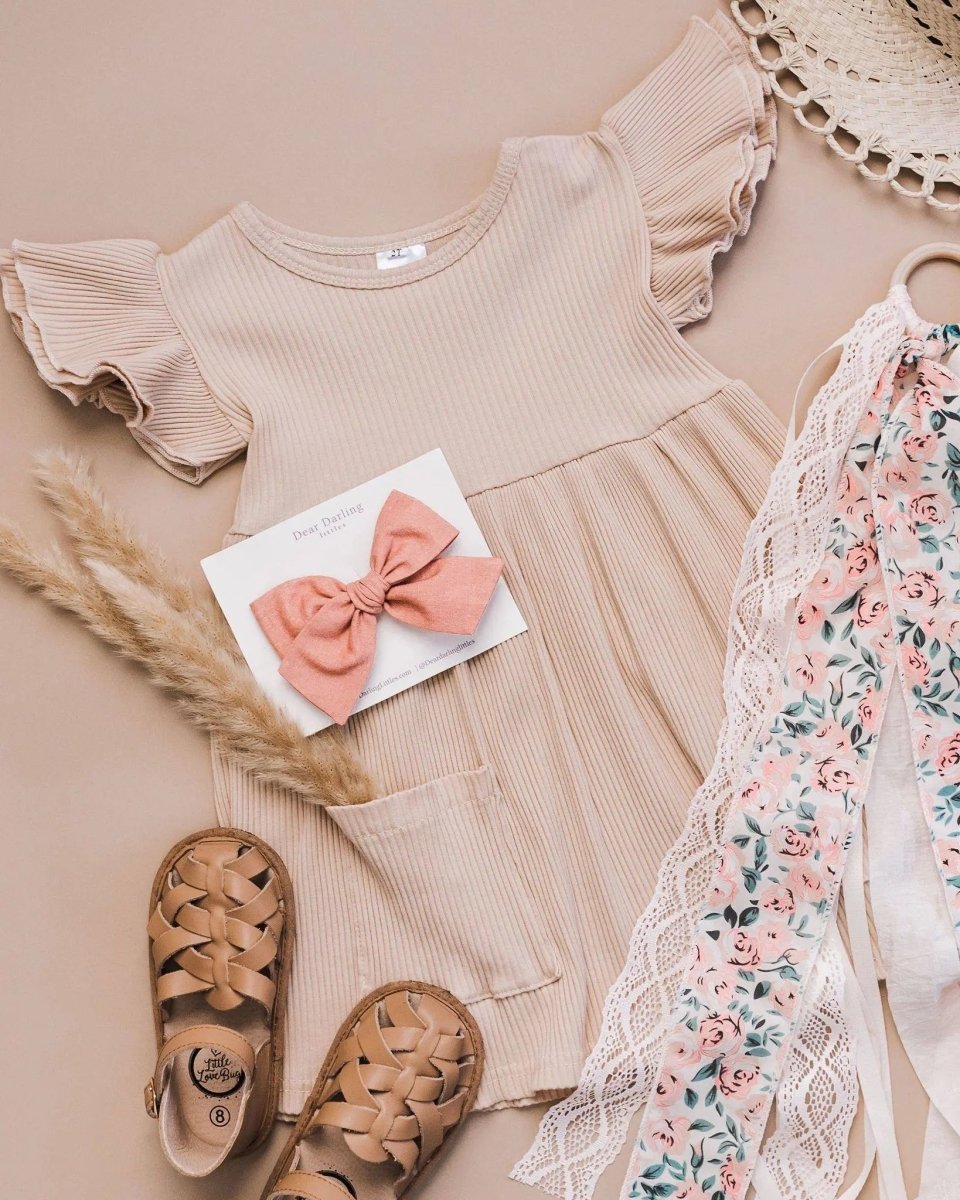 Little Love Bug Co. Ella Sandal with Elastic Entrance for Little Girls Everyday Wear - 