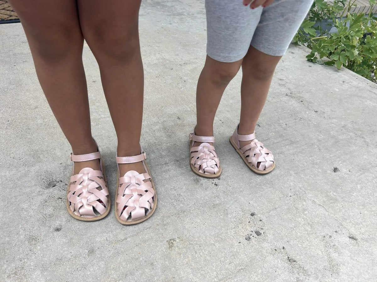 Little Love Bug Co. Ella Sandal with Elastic Entrance for Little Girls Everyday Wear - 