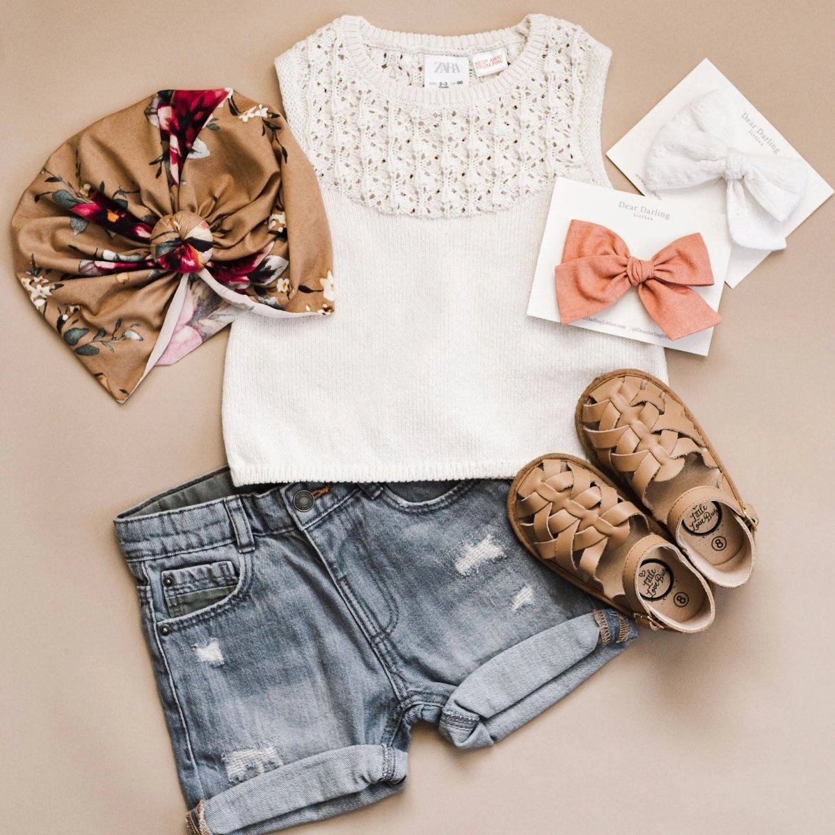 Little Love Bug Co. Ella Sandal with Elastic Entrance for Little Girls Everyday Wear - 