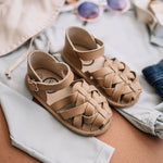 Little Love Bug Co. Ella Sandal with Elastic Entrance for Little Girls Everyday Wear - 