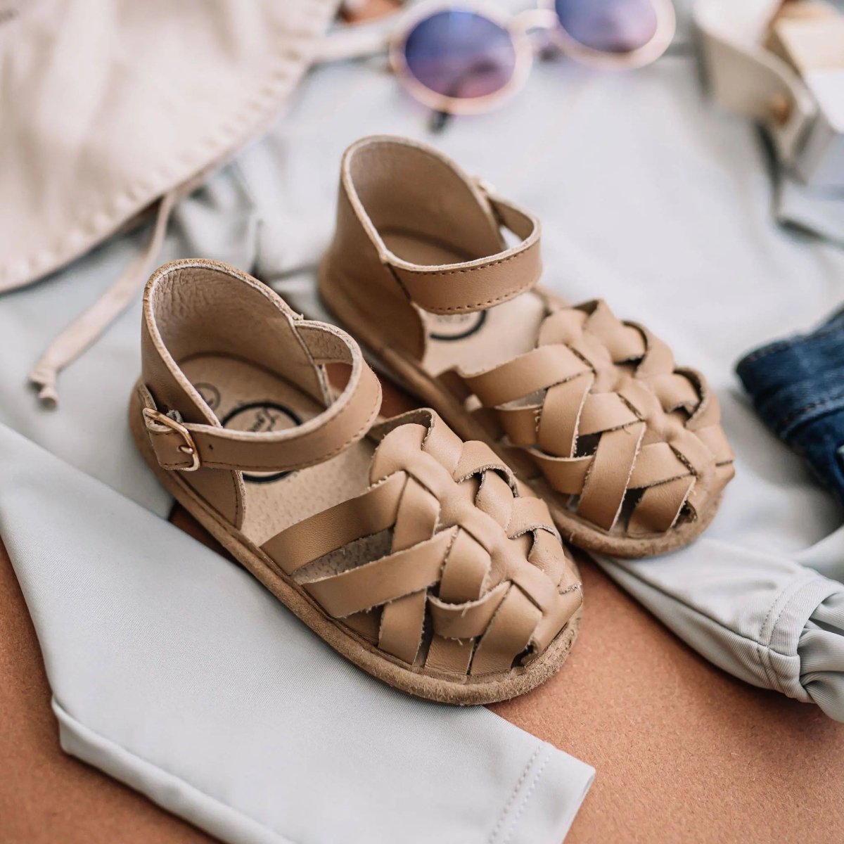 Little Love Bug Co. Ella Sandal with Elastic Entrance for Little Girls Everyday Wear - 