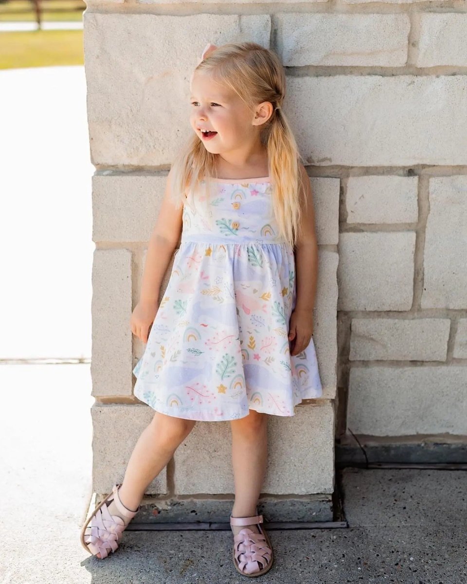 Little Love Bug Co. Ella Sandal with Elastic Entrance for Little Girls Everyday Wear - 