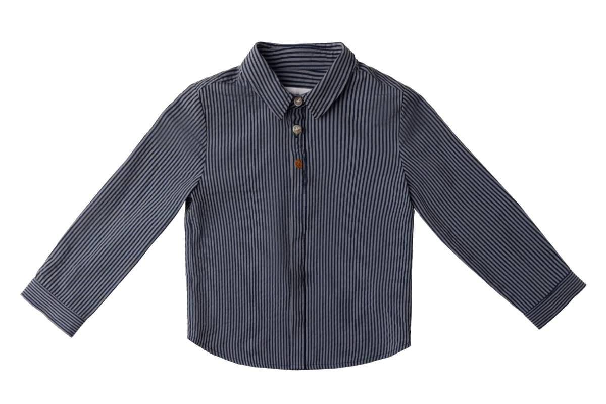 Elliot Stripe Shirt - Navy by Shop Cottier