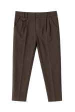 Elliot Tartan Slim Stretch Pants - Brown by Shop Cottier
