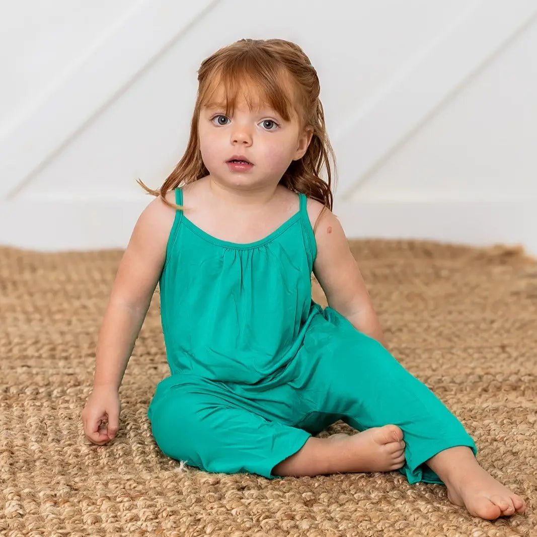 Bestaroo Emerald Bamboo Toddler Jumpsuit With Pockets for Soft Comfort - 