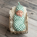Bamboo Swaddle Blanket - Emerald Checks by Bestaroo