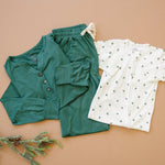 Little Joy Co. Emerald Green Bamboo Pajamas For Women Sleepwear Set - Everetts Place Boutique - 