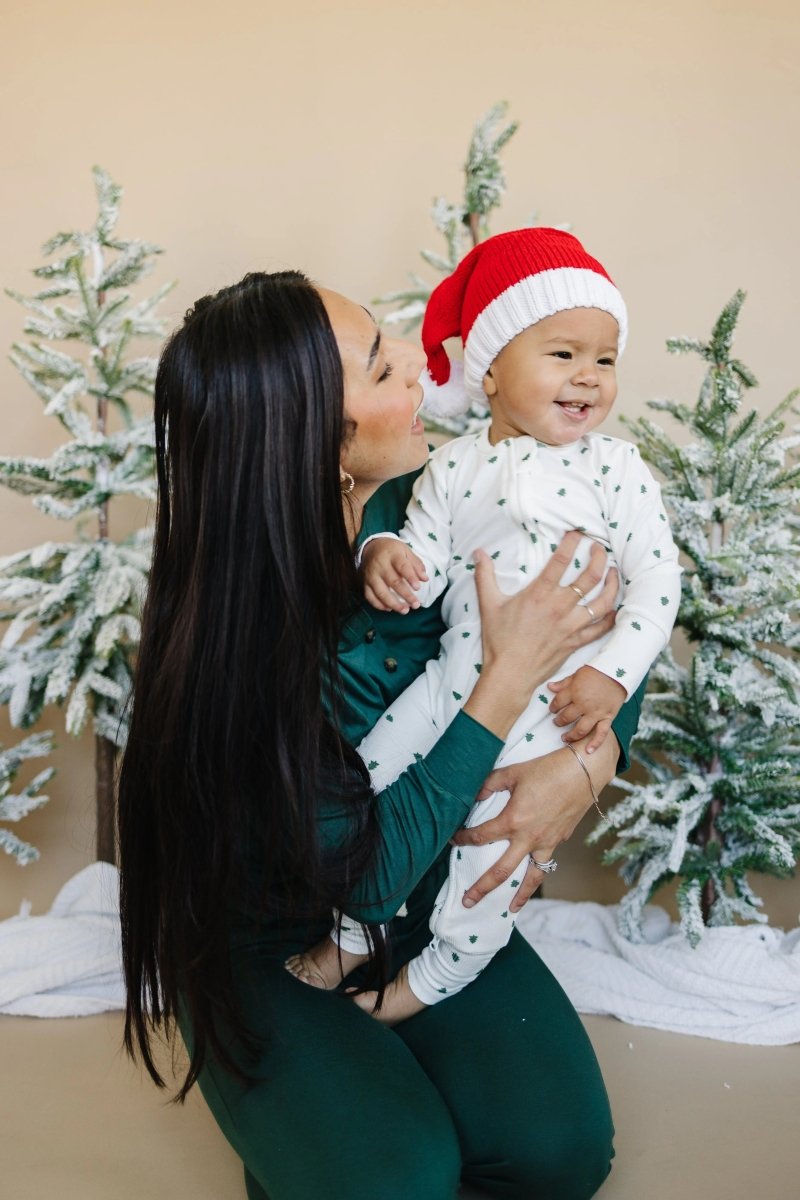 Little Joy Co. Emerald Green Bamboo Pajamas For Women Sleepwear Set - Everetts Place Boutique - 