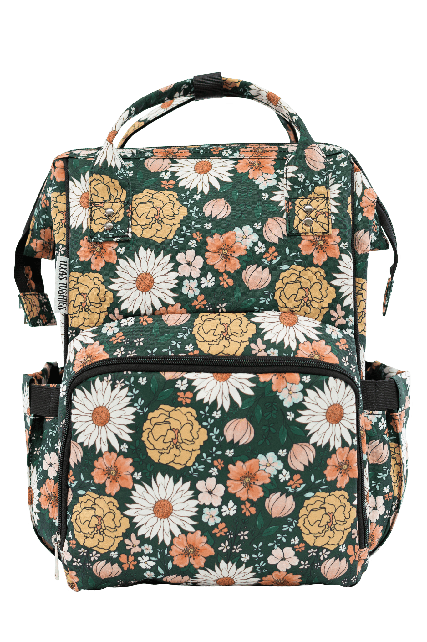 Emerald Meadow Diaper Bag Trendy Backpack Style For Busy Parents Texas Tushies