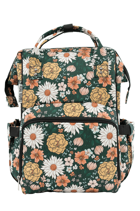 Emerald Meadow Diaper Bag Trendy Backpack Style For Busy Parents Texas Tushies
