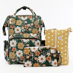 Texas Tushies Emerald Meadow Diaper Bag with Trendy Backpack Style for Busy Parents - Luggage & Bags > Diaper Bags