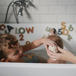 Mushie Mold Free Bath Play Set. Safe, colorful baby & toddler bath toys.