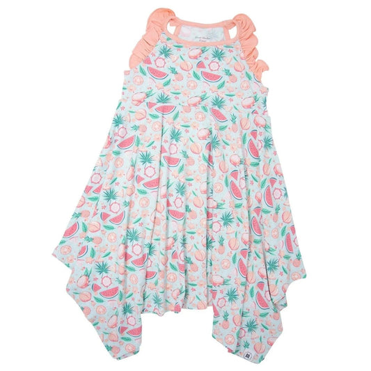 Emmas Racerback Dress For Girls With Ruffle Trim And Comfortable Fit Sweet Bamboo