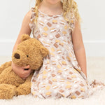 Sweet Bamboo Emmas Racerback Dress with Ruffle Trim for Active Girls - 