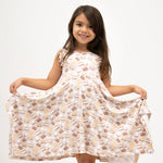 Sweet Bamboo Emmas Racerback Dress with Ruffle Trim for Active Girls - 