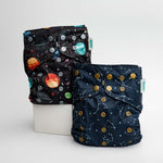Kinder Cloth Diaper Co. Space and Sky: Essentials Pocket Cloth Diaper with Athletic Wicking Jersey, Grows with your Baby