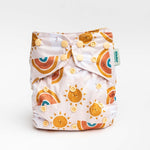 Kinder Cloth Diaper Co. Space and Sky: Essentials Pocket Cloth Diaper with Athletic Wicking Jersey, Grows with your Baby