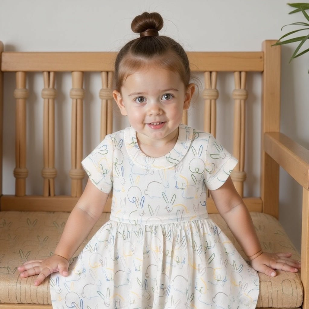 short sleeve twirl dress | bunnies by Finn + Emma