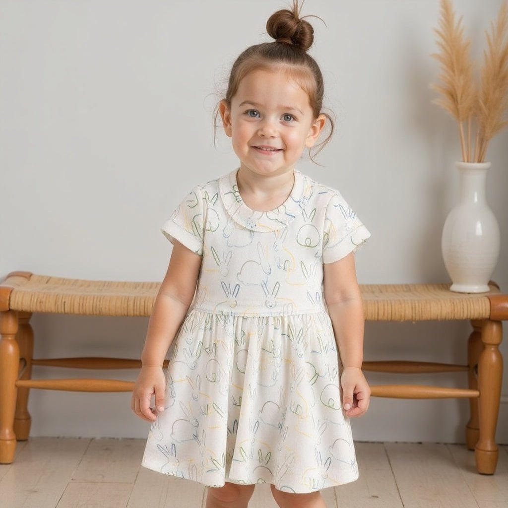 short sleeve twirl dress | bunnies by Finn + Emma