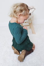 DREAM BIG LITTLE CO EVERGREEN RIB DREAM TUTU BODYSUIT DRESSEveretts Place