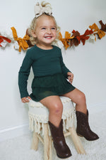 DREAM BIG LITTLE CO EVERGREEN RIB DREAM TUTU BODYSUIT DRESSEveretts Place
