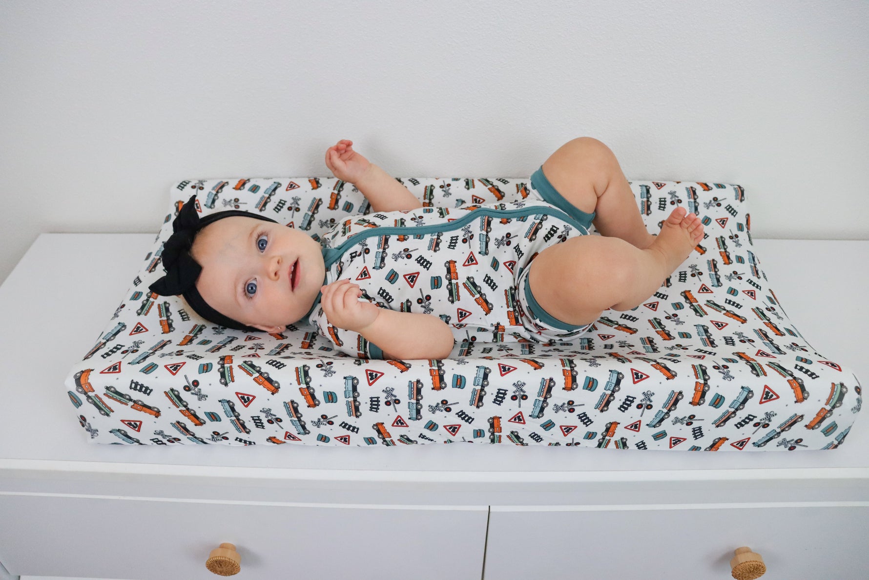 DREAM BIG LITTLE CO EXCLUSIVE ALL ABOARD DREAM CHANGING PAD COVEREveretts Place