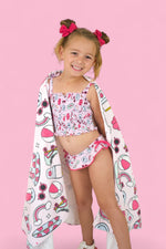 DREAM BIG LITTLE CO EXCLUSIVE BEACHIN’ IT WITH BRYNNLEIGH DREAM SMOCKED TANKINI TWO PIECE SWIM SUITEveretts Place